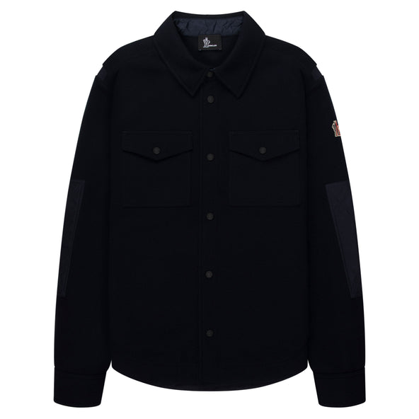 Black jacket with brand logo on a white background