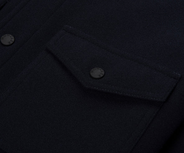 Moncler Grenoble Navy Hybrid Fleece Overshirt