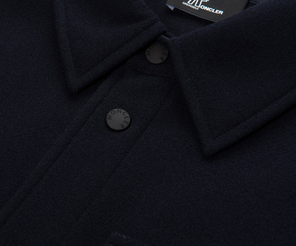 Moncler Grenoble Navy Hybrid Fleece Overshirt