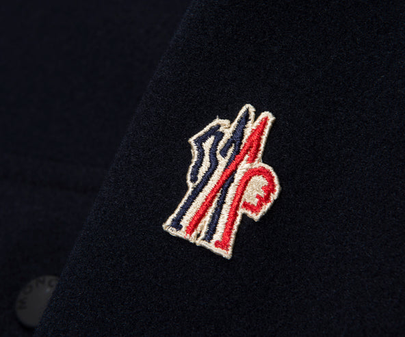 Moncler Grenoble Navy Hybrid Fleece Overshirt