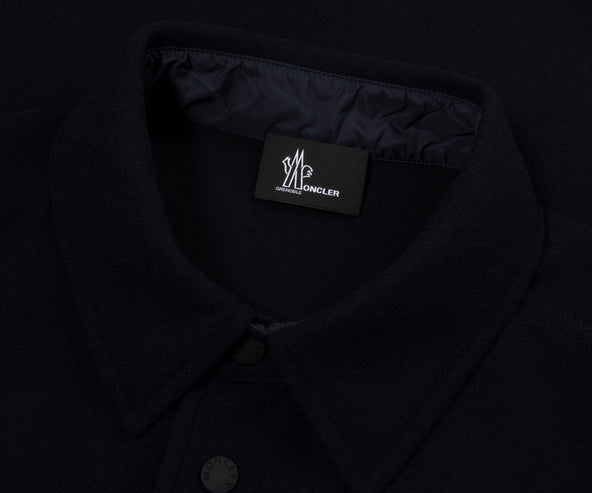 Moncler Grenoble Navy Hybrid Fleece Overshirt