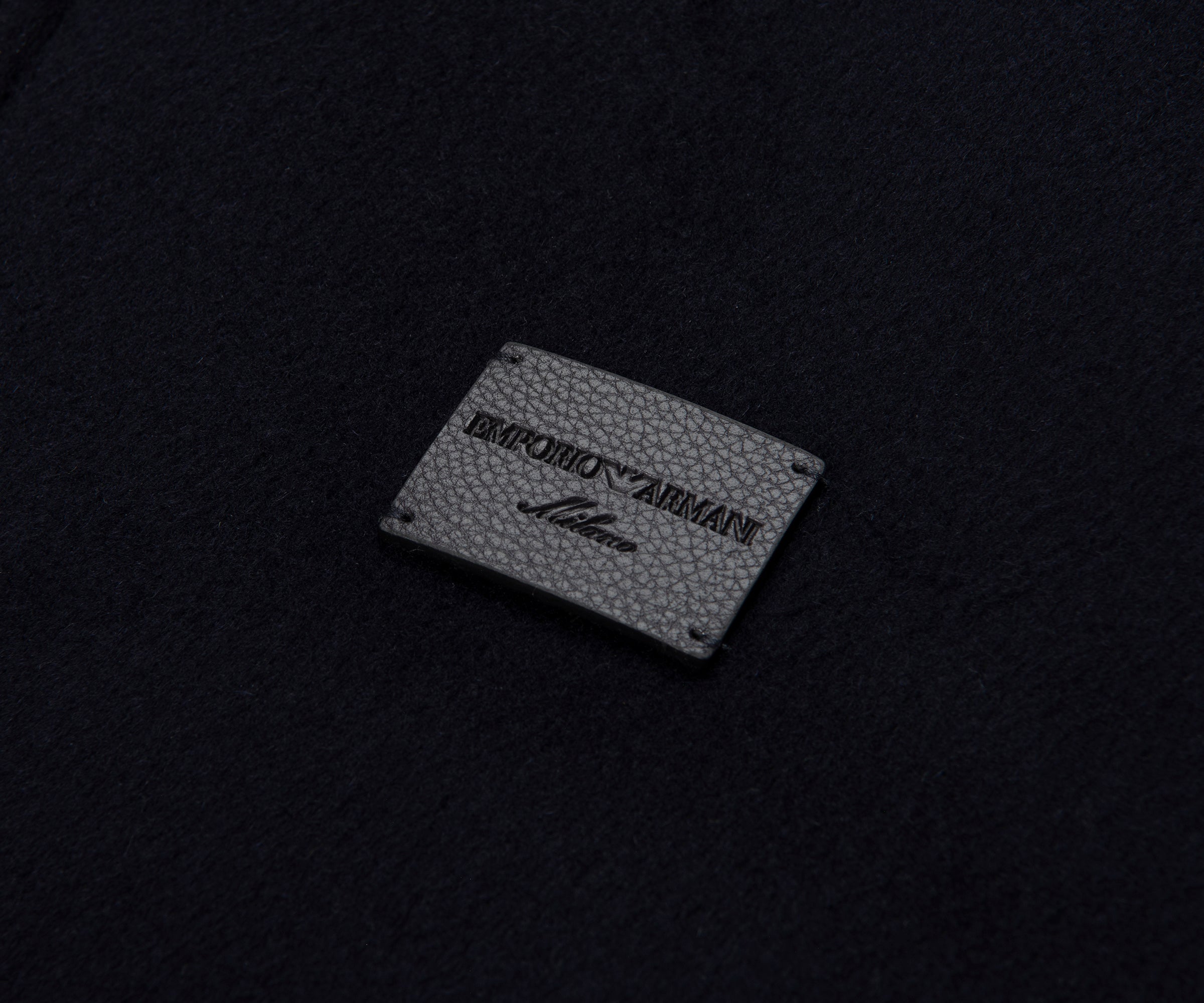 Emporio Armani Navy Heavy Fleece Bomber Sweatshirt