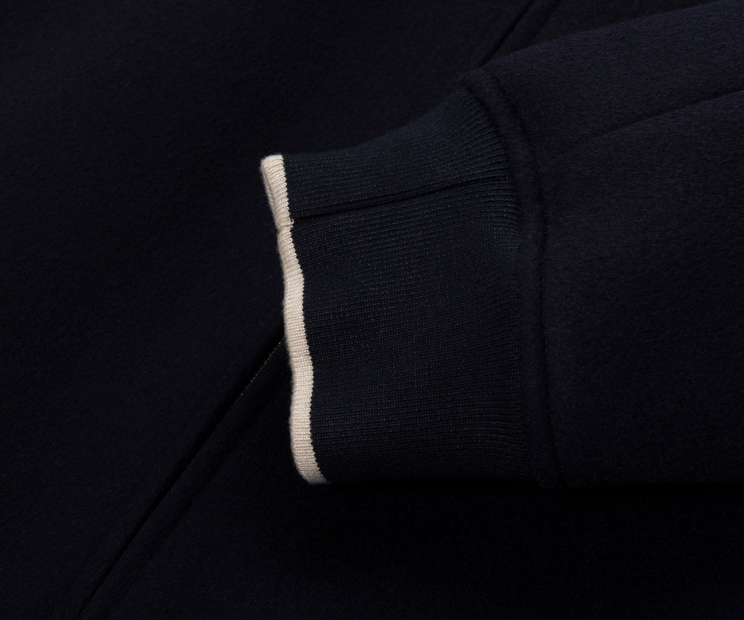 Emporio Armani Navy Heavy Fleece Bomber Sweatshirt