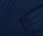 Emporio Armani Blue Knitted SS 1/4 Zip Polo