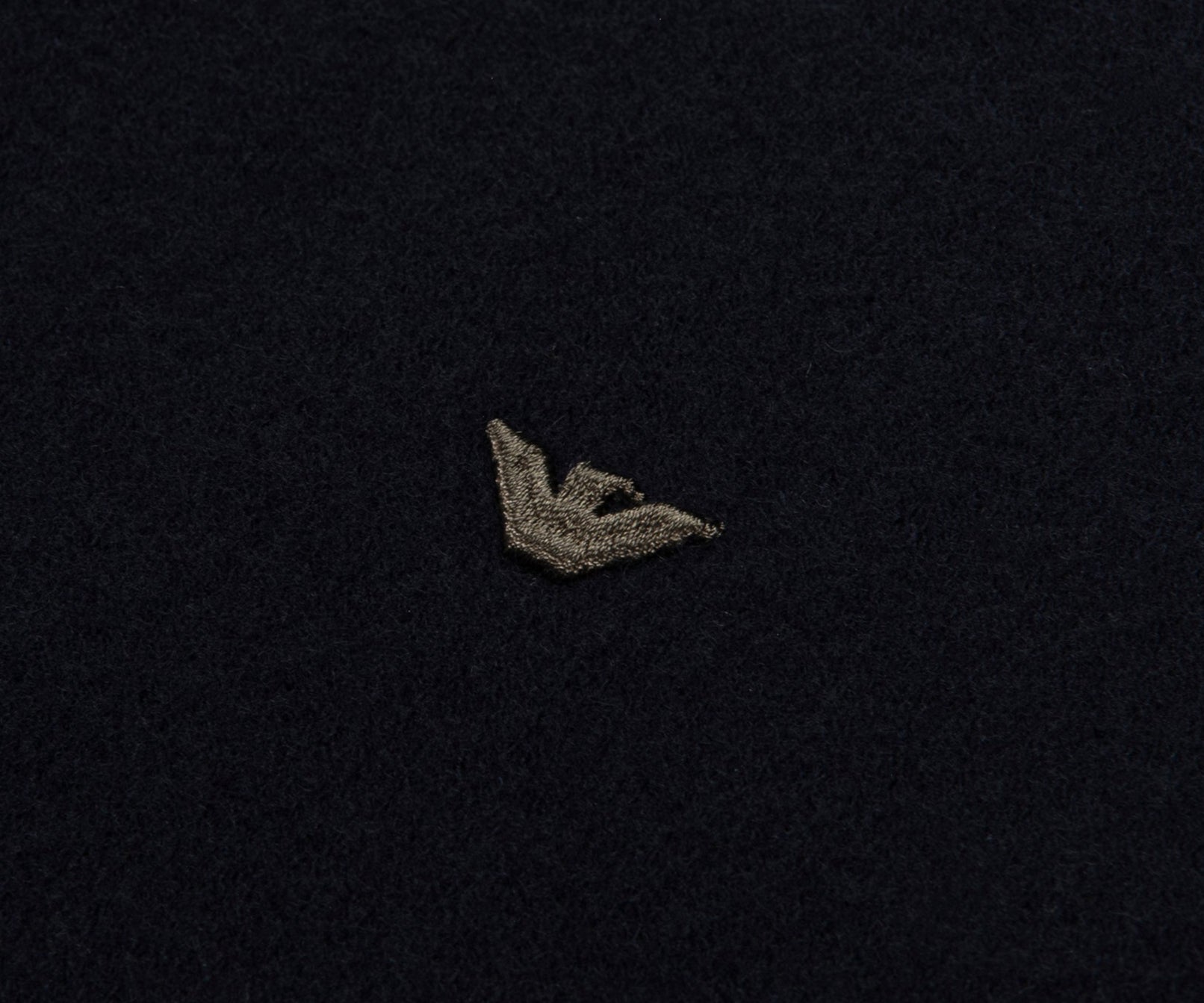 Emporio Armani Navy Woolen Trim Detailed Full Zip Cardigan