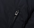 Emporio Armani Navy Fleece Lined Hooded Puffer Coat