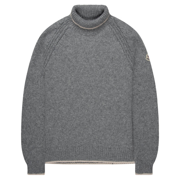 Moncler Grey Knitted Roll Neck