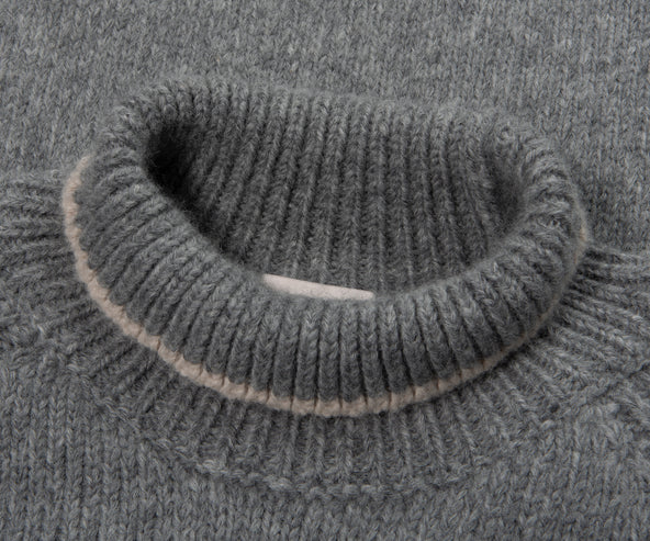 Moncler Grey Knitted Roll Neck