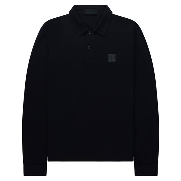 Stone Island Ghost Navy Box Logo LS Polo