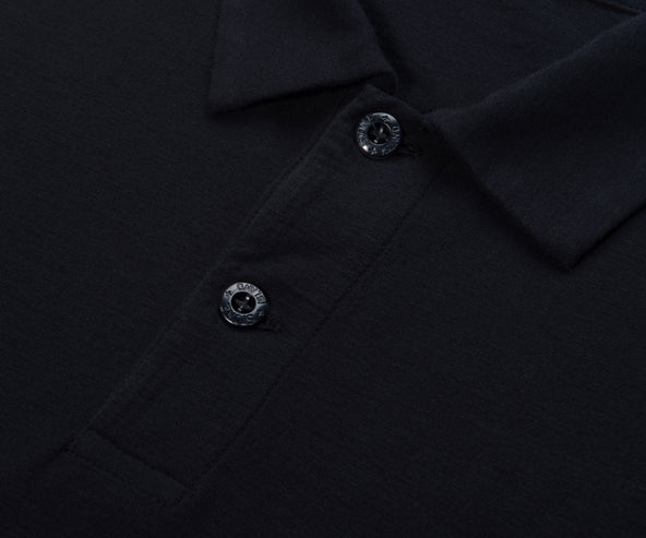 Stone Island Ghost Navy Box Logo LS Polo