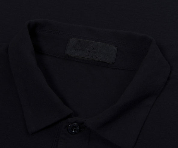 Stone Island Ghost Navy Box Logo LS Polo