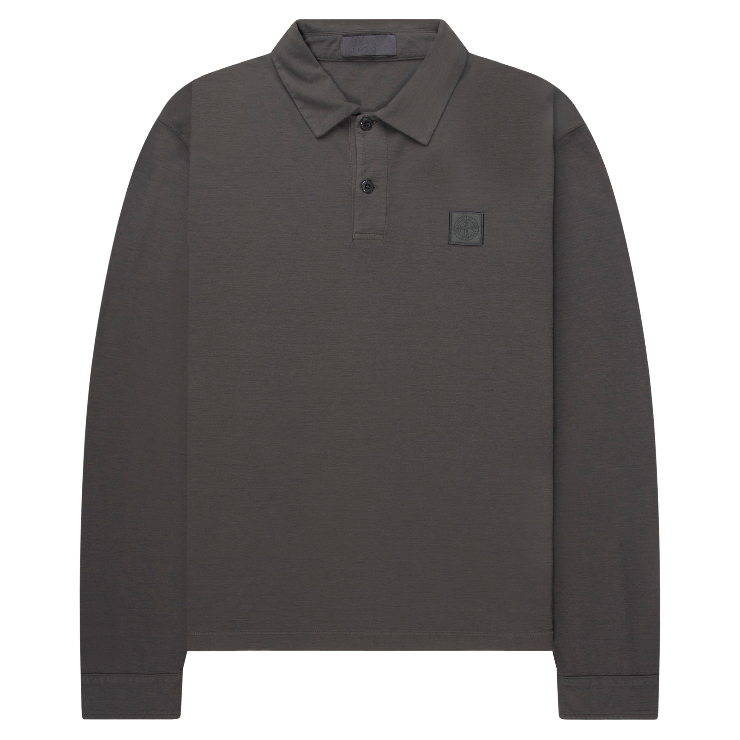 Stone Island Ghost Stone Box Logo LS Polo – Pockets