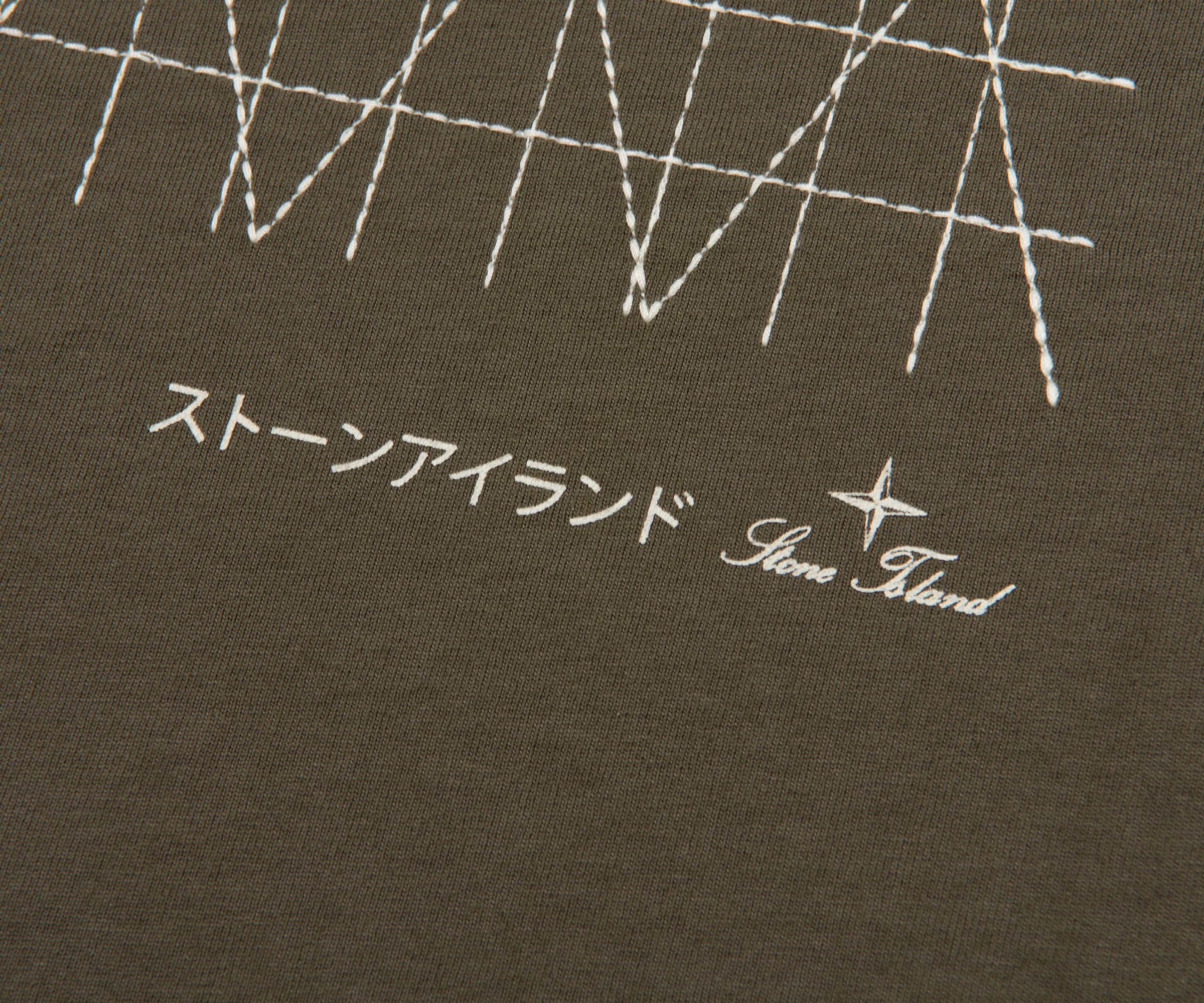 Stone Island Green Stitched Back Embroidered Logo T-Shirt