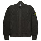 Stone Island Green Chunky Knitted Full Zip Cardigan