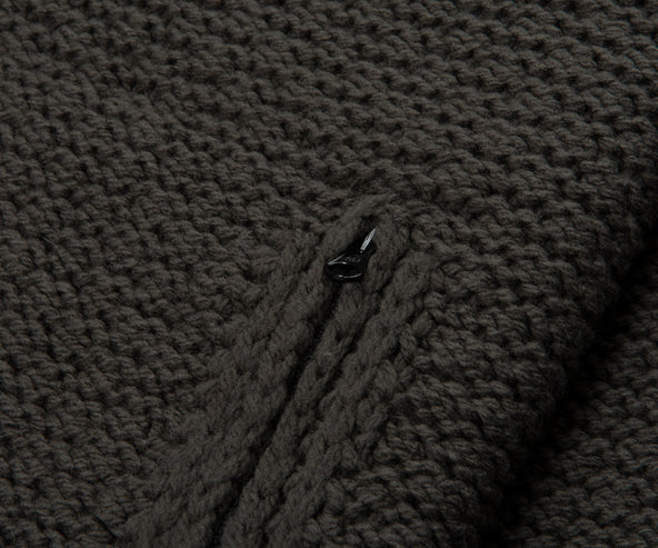 Stone Island Green Chunky Knitted Full Zip Cardigan