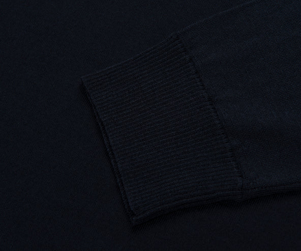 Stone Island Ghost Navy Long Sleeve Knit Polo