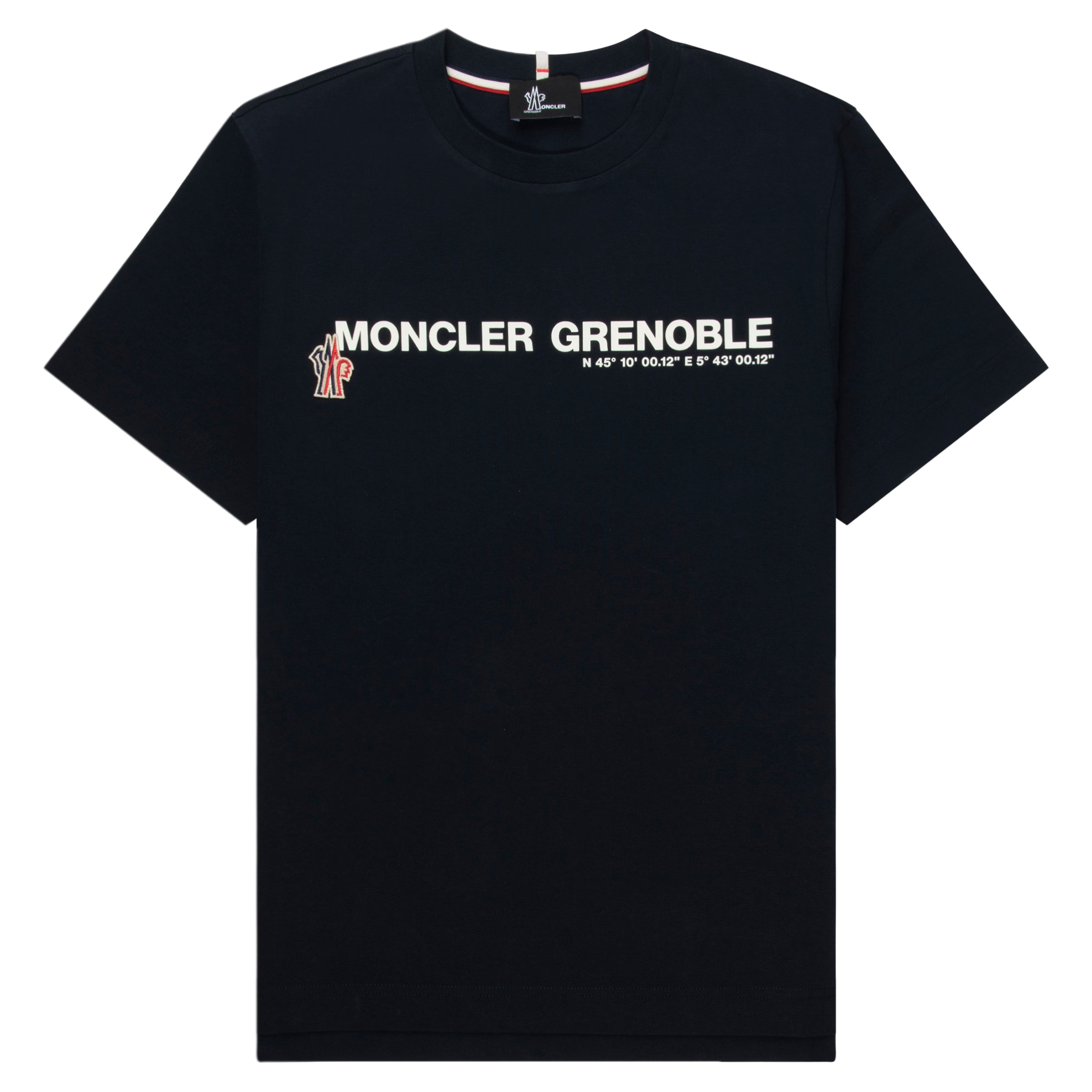 Moncler Grenoble Navy Logo Cotton T-Shirt