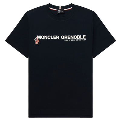 Moncler Grenoble Navy Logo Cotton T-Shirt