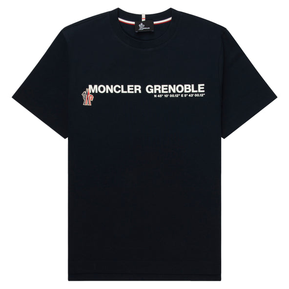 Moncler Grenoble Navy Logo Cotton T-Shirt