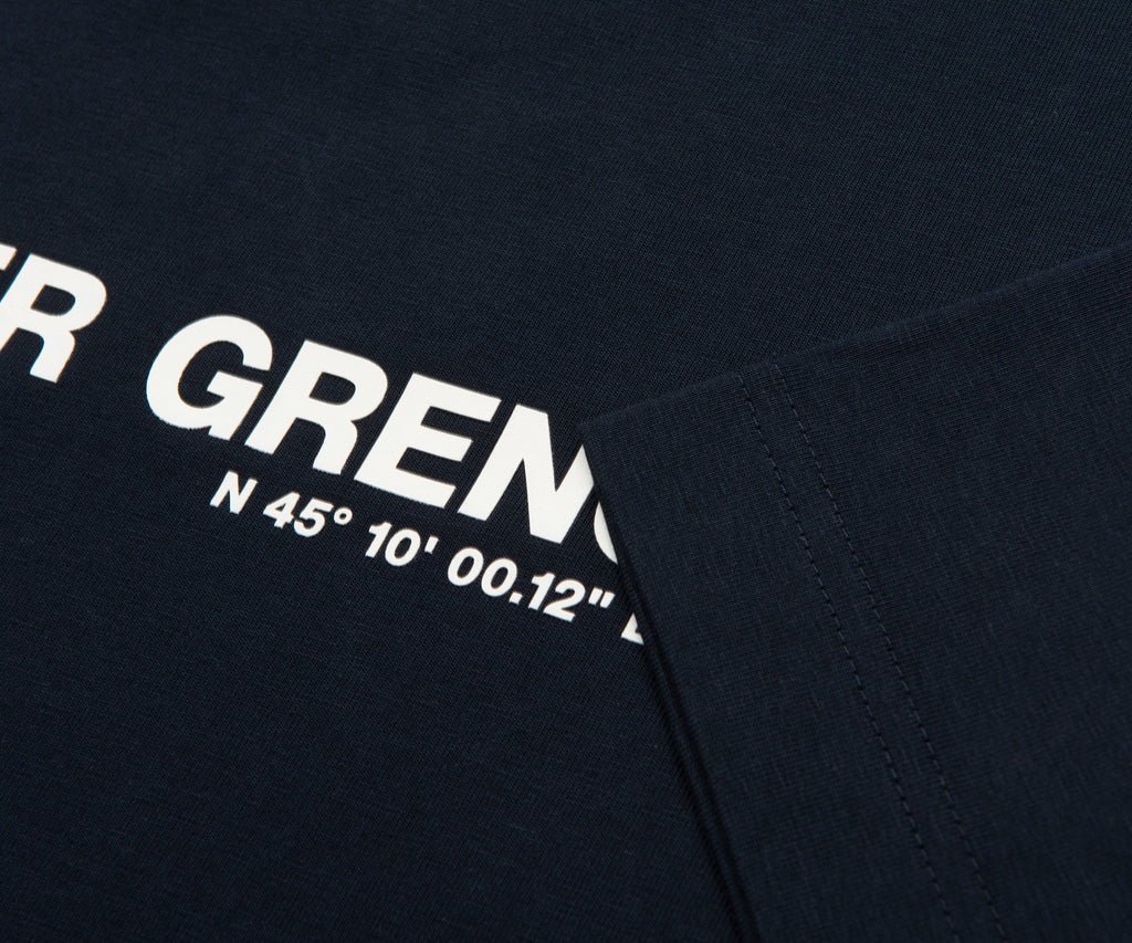 Moncler Grenoble Navy Logo Cotton T-Shirt