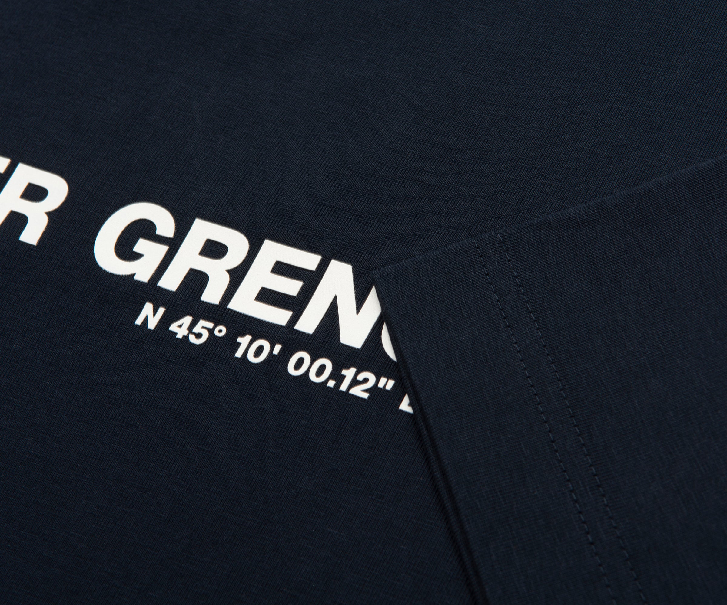Moncler Grenoble Navy Logo Cotton T-Shirt