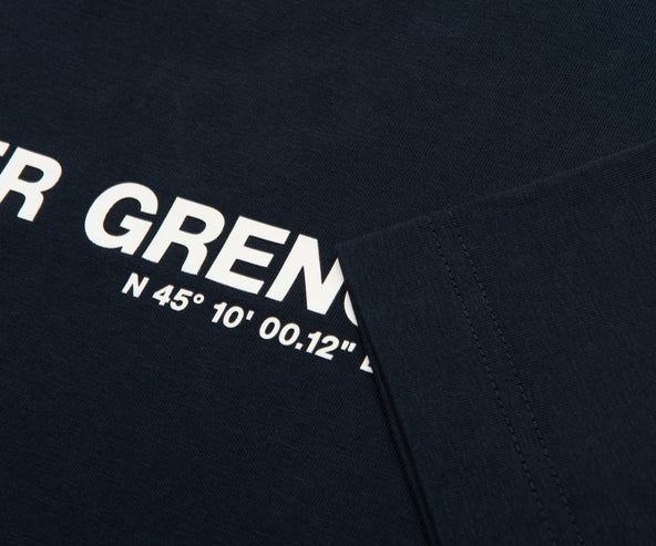 Moncler Grenoble Navy Logo Cotton T-Shirt