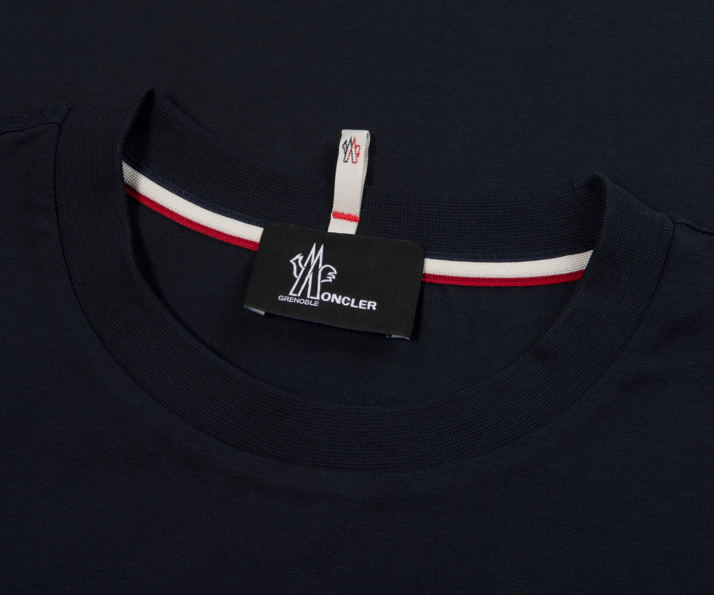 Moncler Grenoble Navy Logo Cotton T-Shirt
