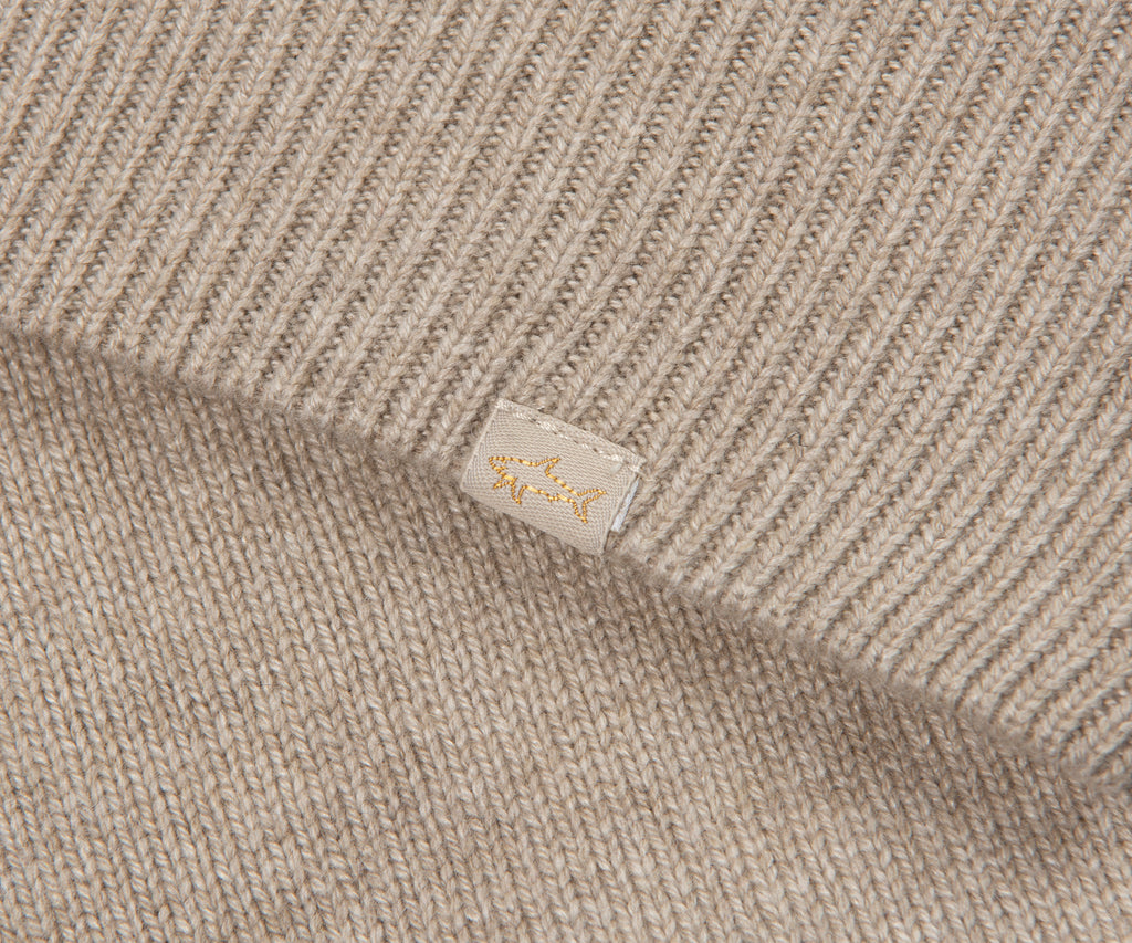 Paul & Shark Beige Knitted Roll Neck