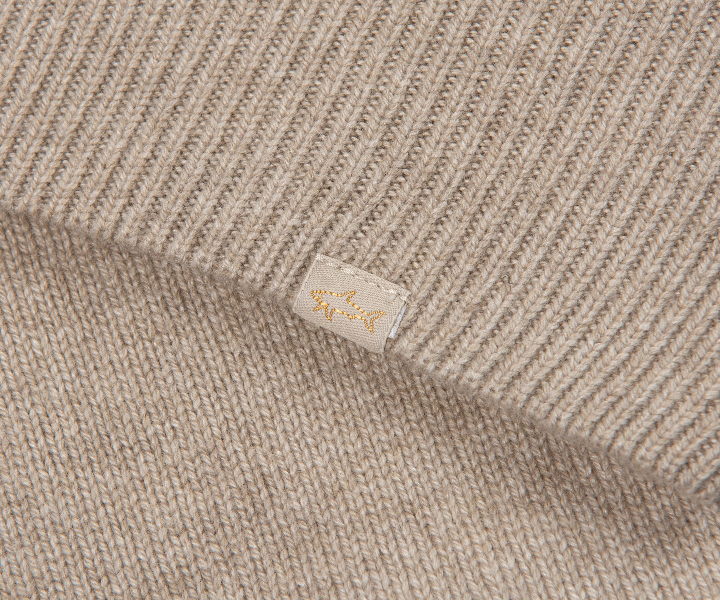 Paul & Shark Beige Knitted Roll Neck