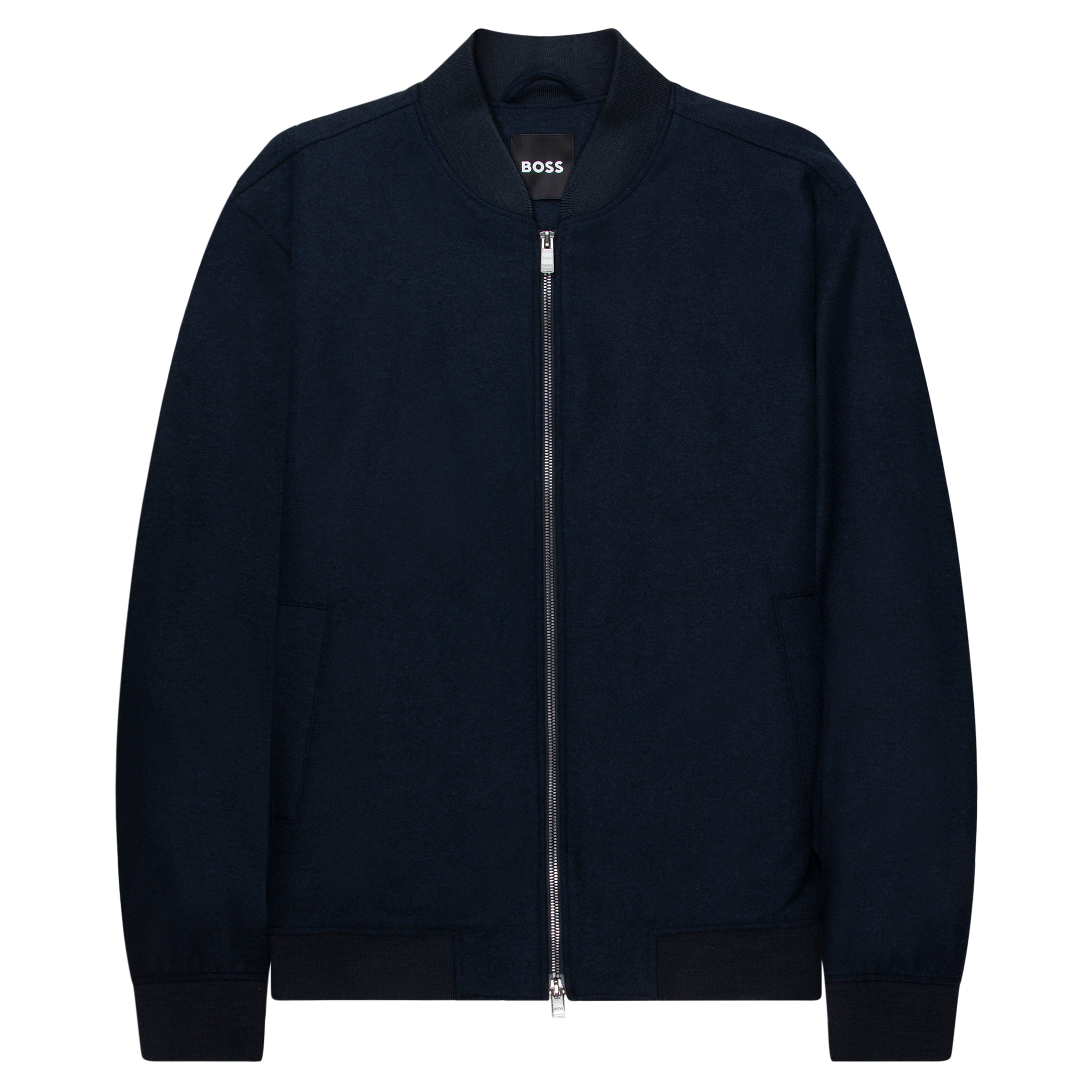 Boss Navy P Hanry Felt Bomber Jacket