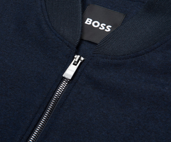Boss Navy P Hanry Felt Bomber Jacket