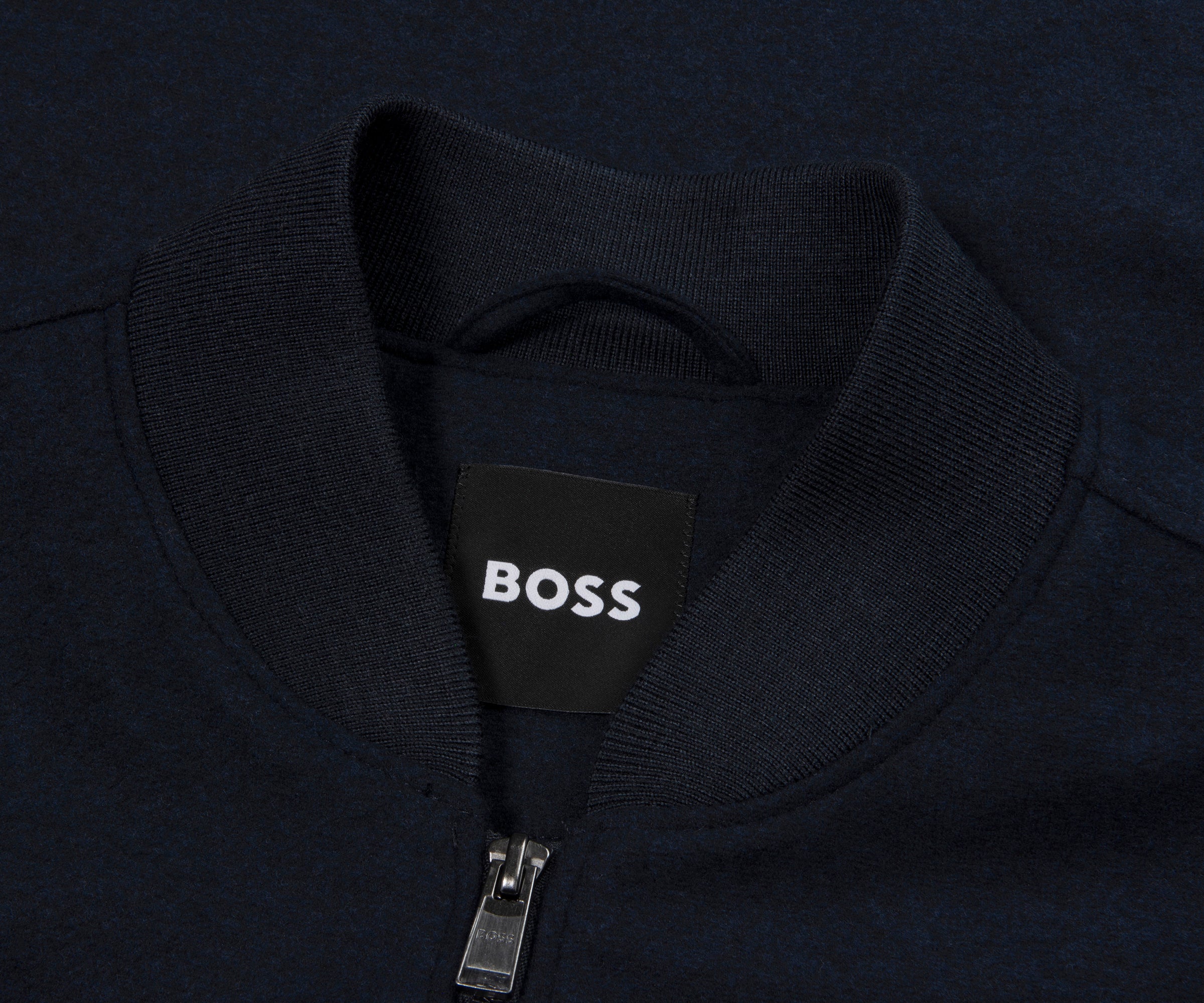 Boss Navy P Hanry Felt Bomber Jacket