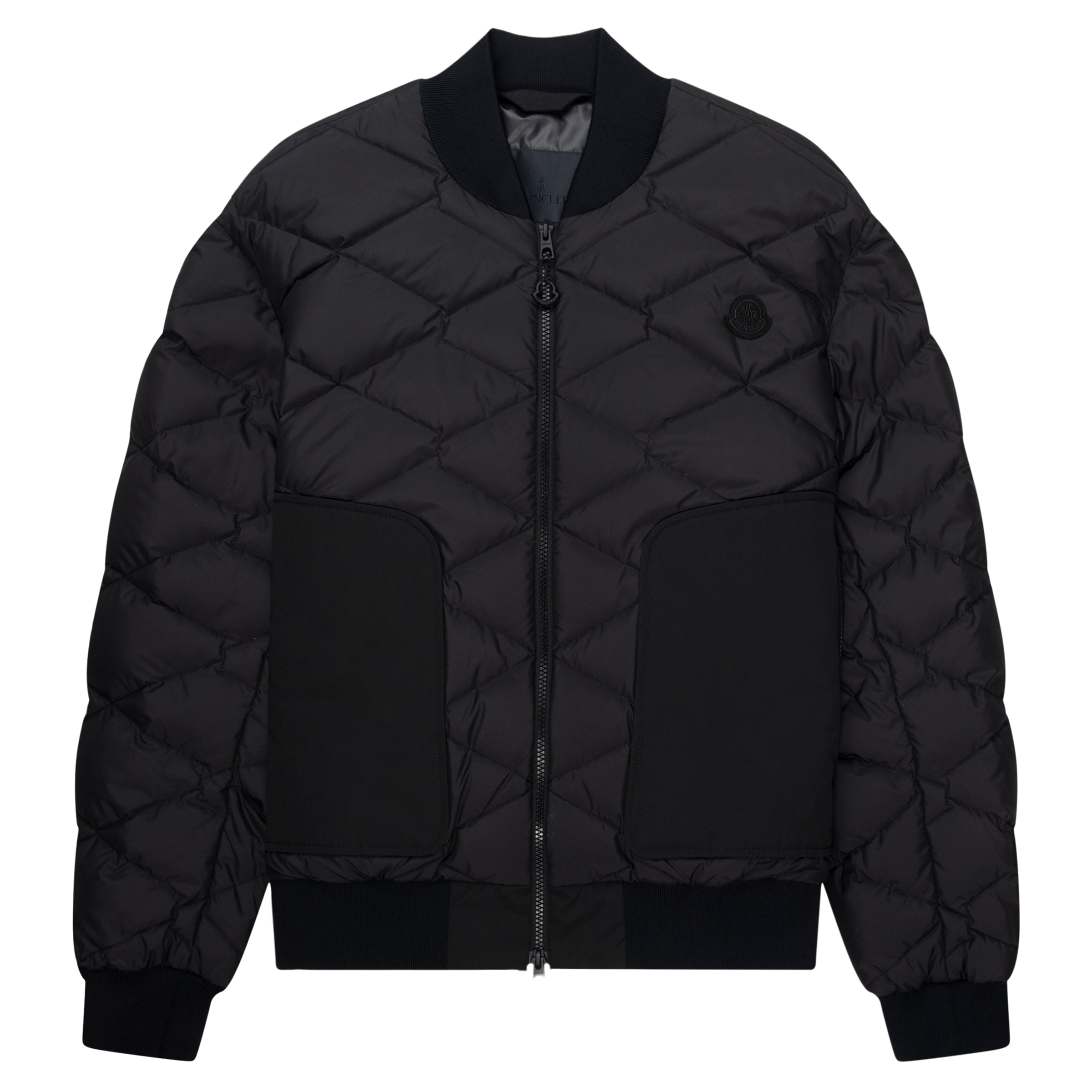 Moncler Lemnos Black Quilted Bomber Jacket