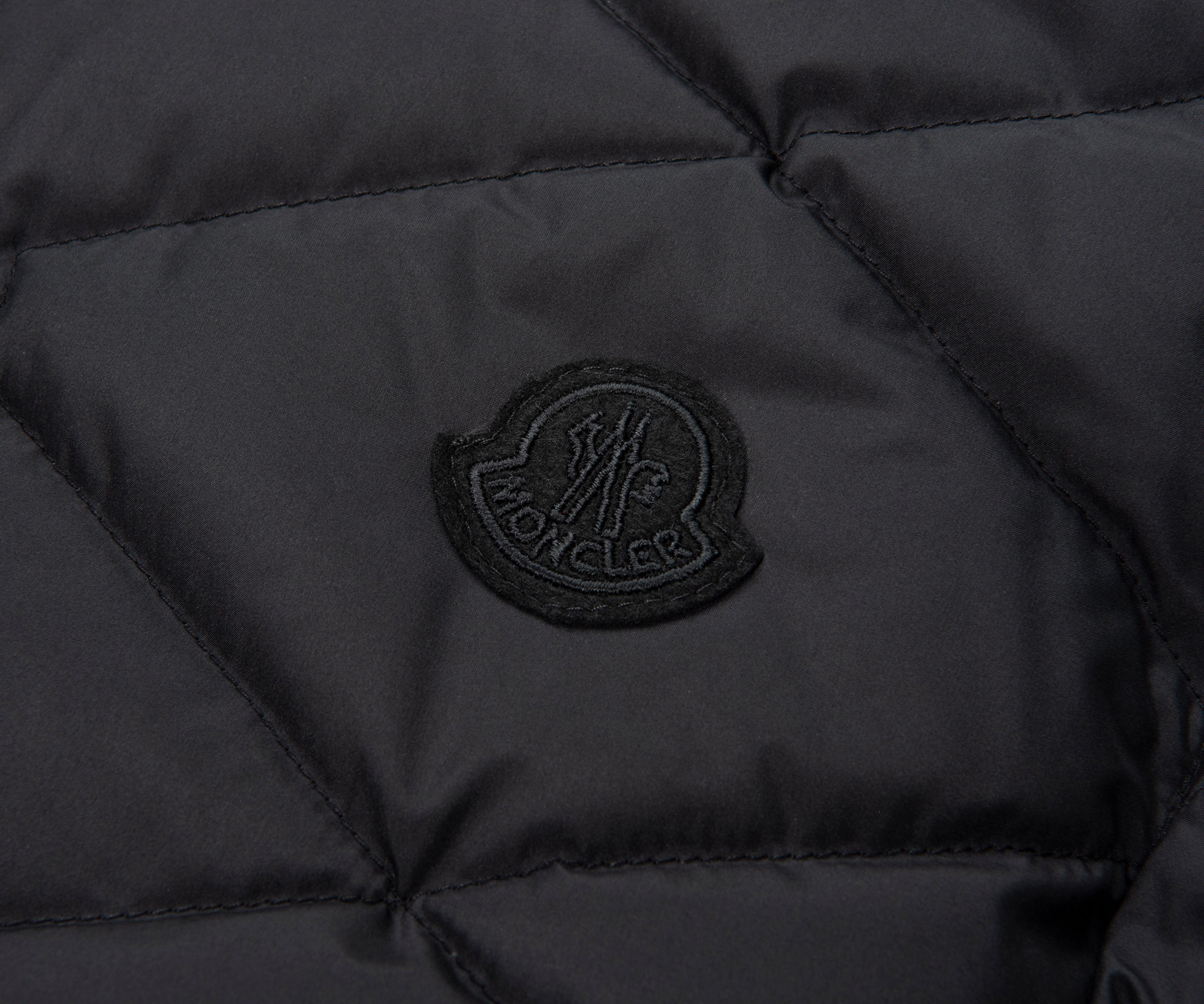 Moncler Lemnos Black Quilted Bomber Jacket
