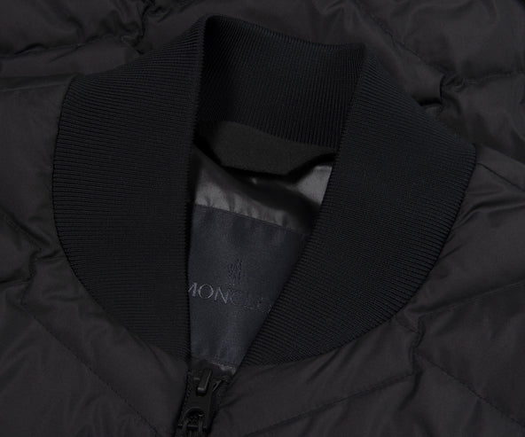 Moncler Lemnos Black Quilted Bomber Jacket