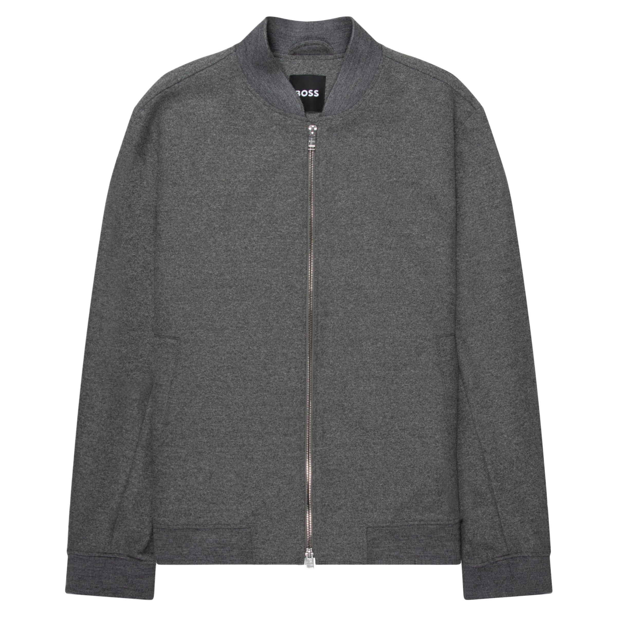 Boss Grey P Hanry Felt Bomber Jacket