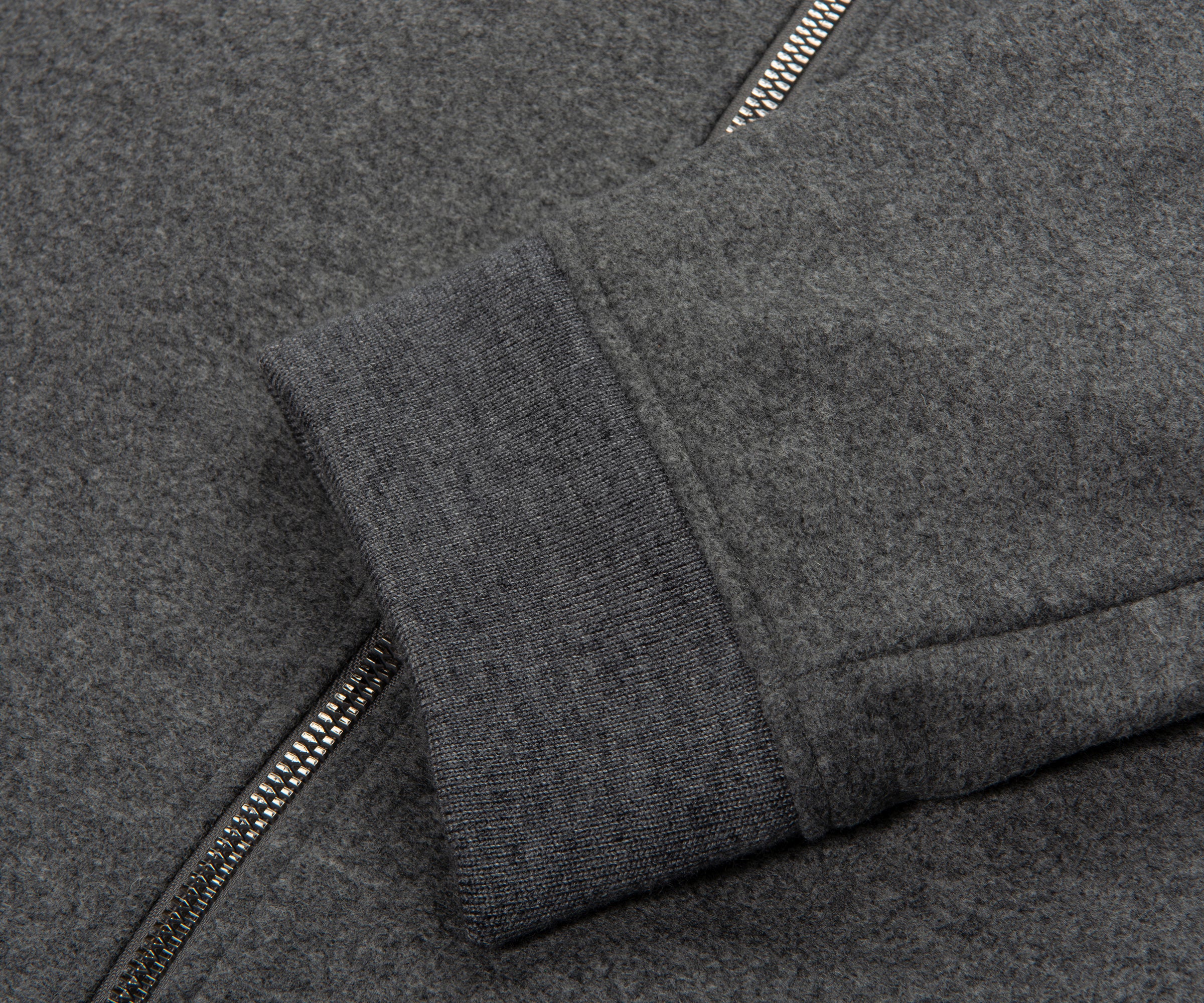 Boss Grey P Hanry Felt Bomber Jacket