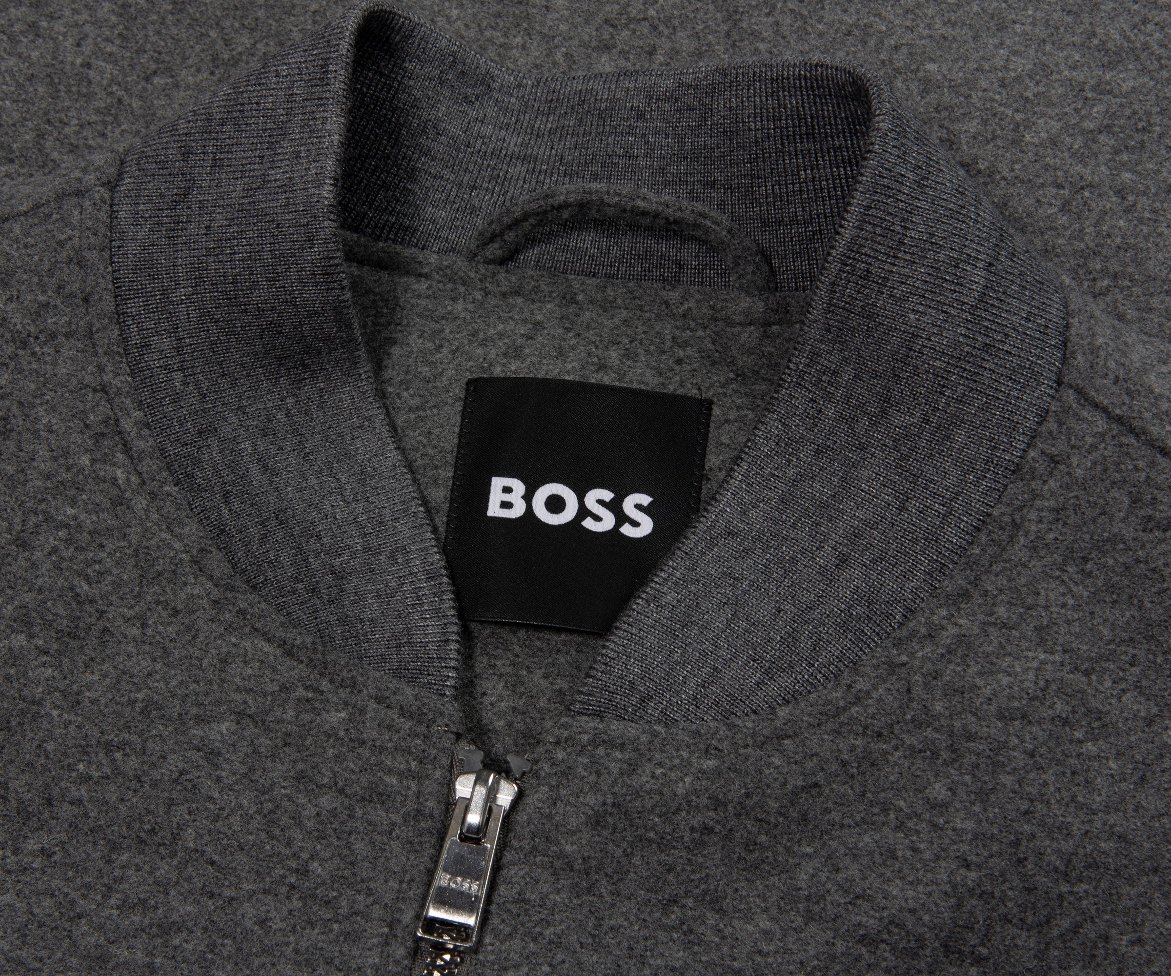 Boss Grey P Hanry Felt Bomber Jacket