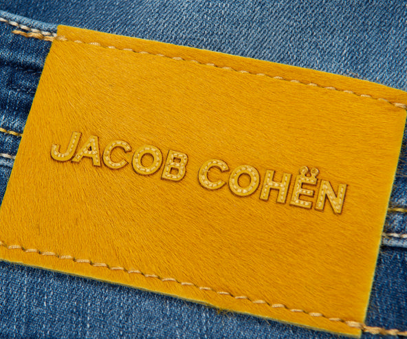 Jacob Cohen Eduard Blue Yellow Patch Jeans