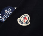 Moncler Black Embroidered Tricolour Logo Cotton T-Shirt