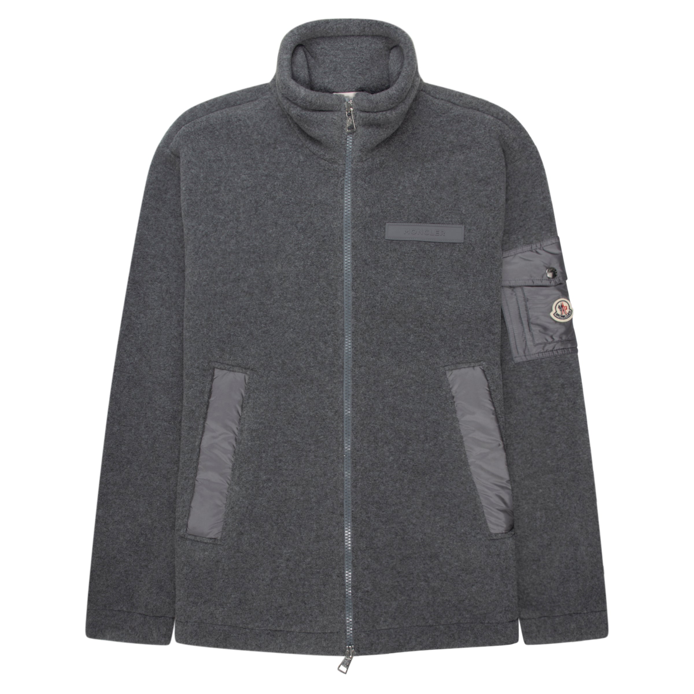 Moncler Grey Full-Zip Hybrid Fleece
