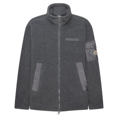 Moncler Grey Full-Zip Hybrid Fleece