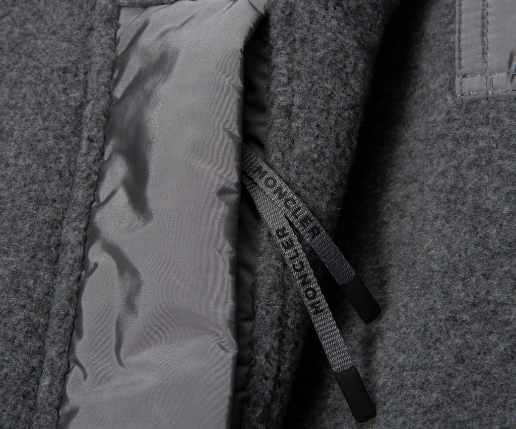 Moncler Grey Full-Zip Hybrid Fleece