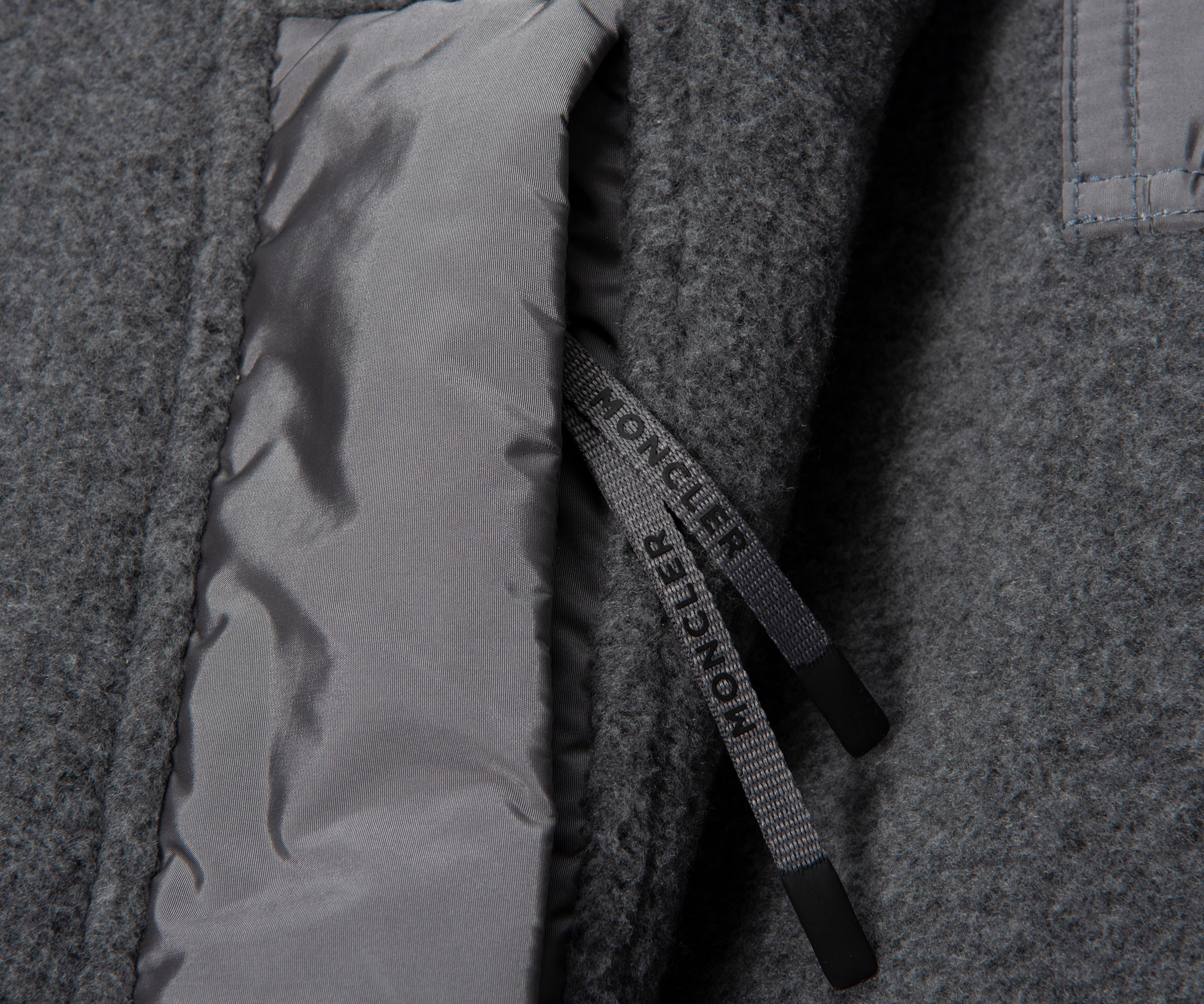 Moncler Grey Full-Zip Hybrid Fleece