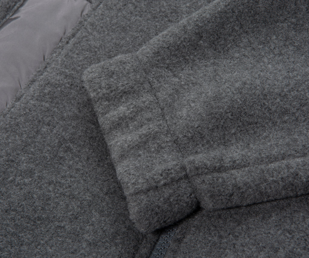 Moncler Grey Full-Zip Hybrid Fleece