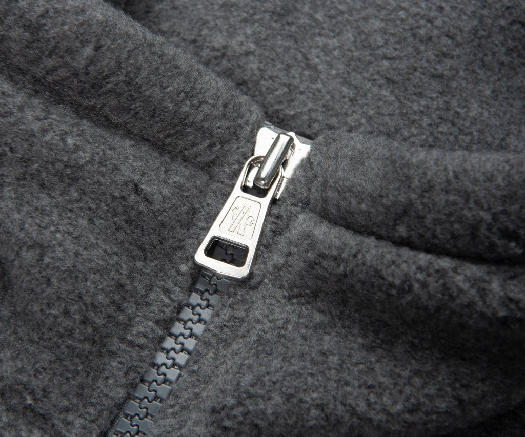 Moncler Grey Full-Zip Hybrid Fleece