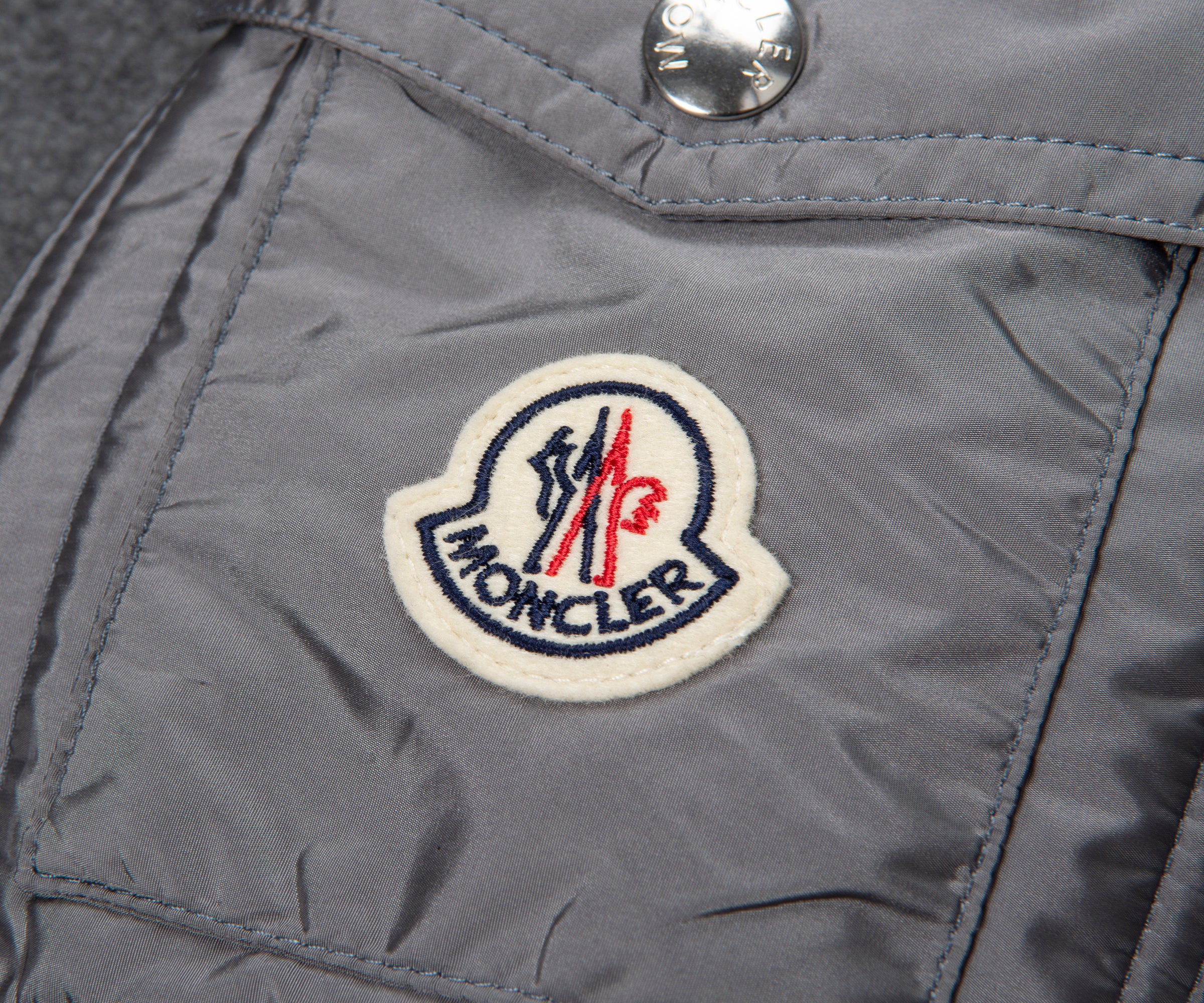 Moncler Grey Full-Zip Hybrid Fleece