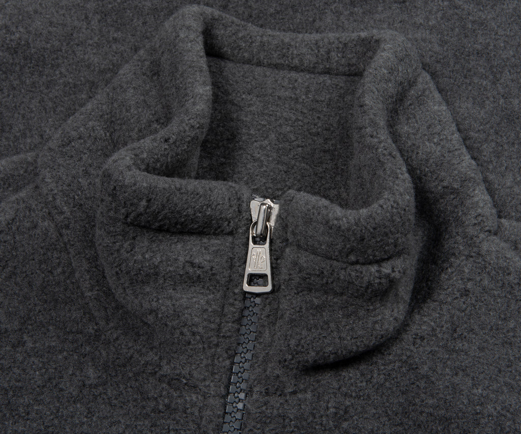 Moncler Grey Full-Zip Hybrid Fleece