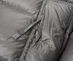 Moncler Couyere Silver Hooded Puffer Jacket