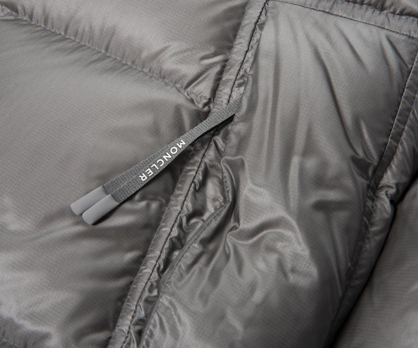Moncler Couyere Silver Hooded Puffer Jacket